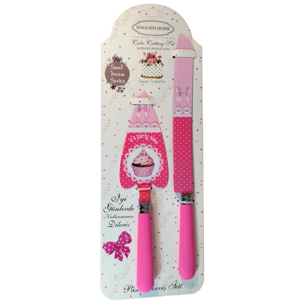 کارد و کفگیر کیک انگلیش هوم رنگ صورتی