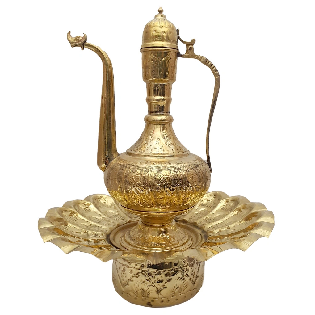 سرویس سماور ذغالی 6 لیتر برنجی
