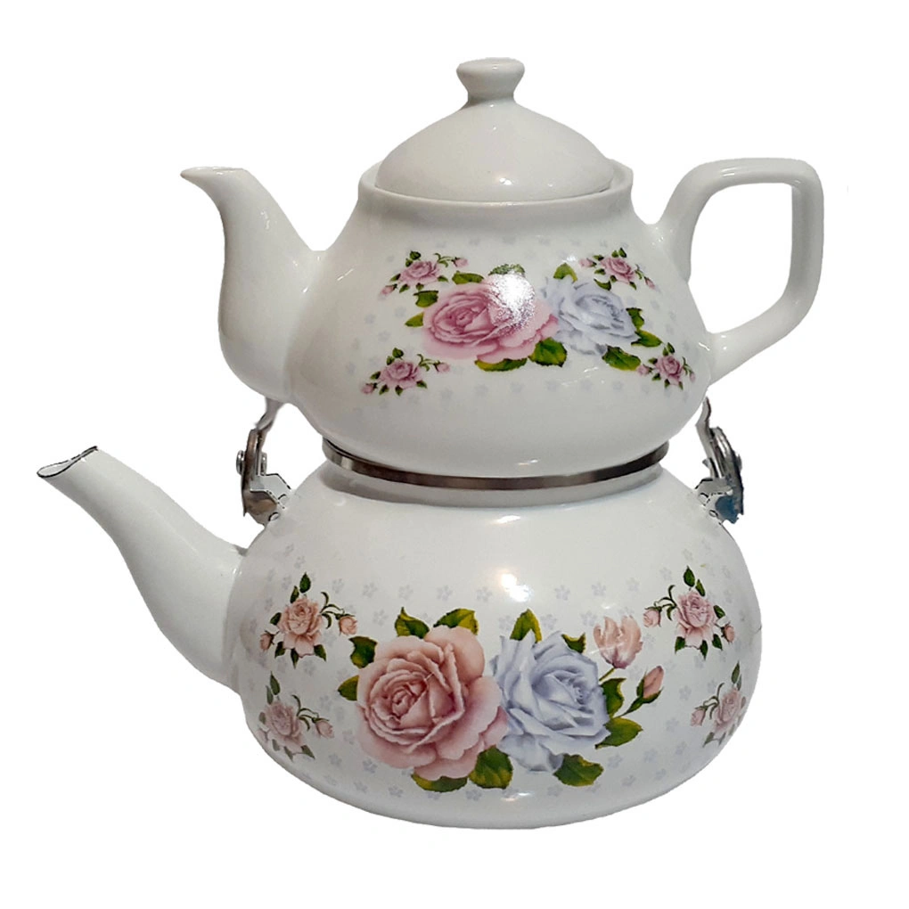 ست قوری و کتری لعابی