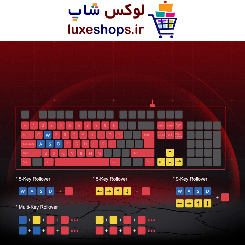 کیبورد گیمینگ ای فورتک bloody Q135