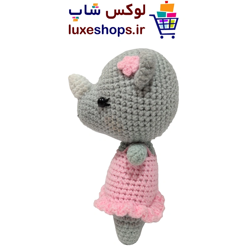 عروسک بافتنی کرگدن