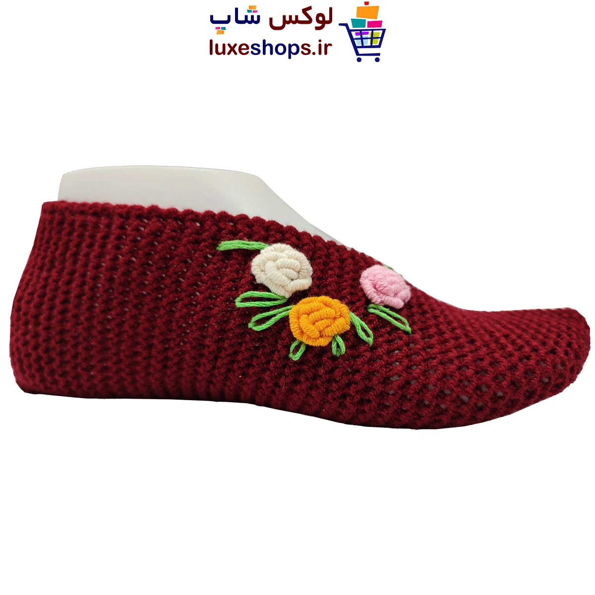 ست دستکش و پاپوش بافتنی گلدوزی