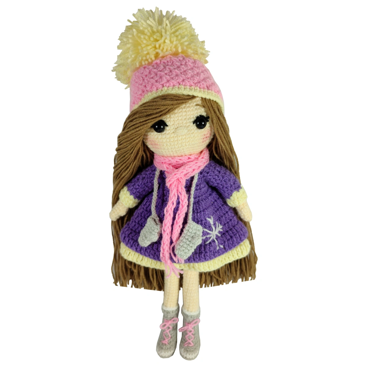 عروسک بافتنی دختر سرما