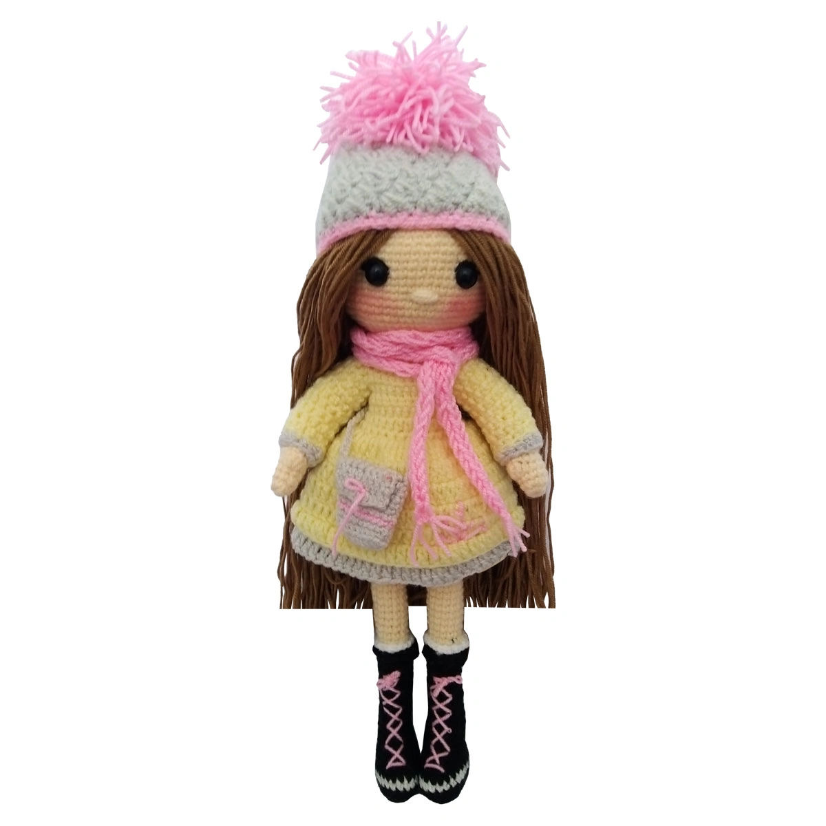 عروسک بافتنی دختر سرما مهربون