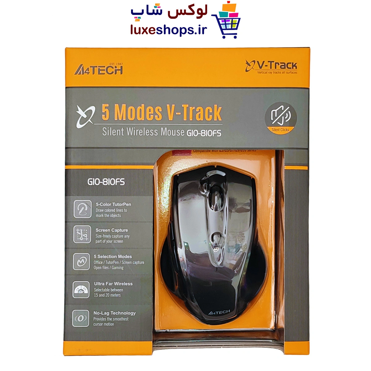 ماوس بی سیم ای فورتک (سایلنت) G10-810FS
