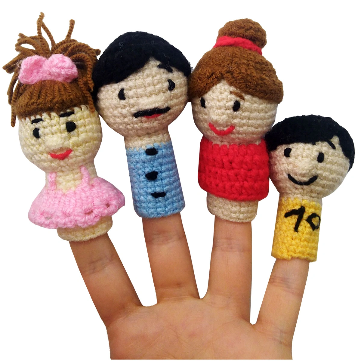 عروسک بافتنی خانواده انگشتی