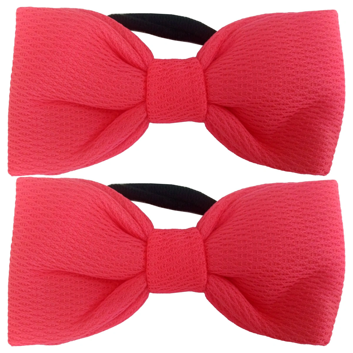 کش مو دو عددی مدل پاپیون رنگ سرخ آبی