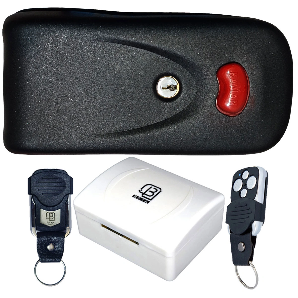 قفل برقی کله گاوی مدل 2 ریموت و رسیور ترانس دار بتا (5 کلید)