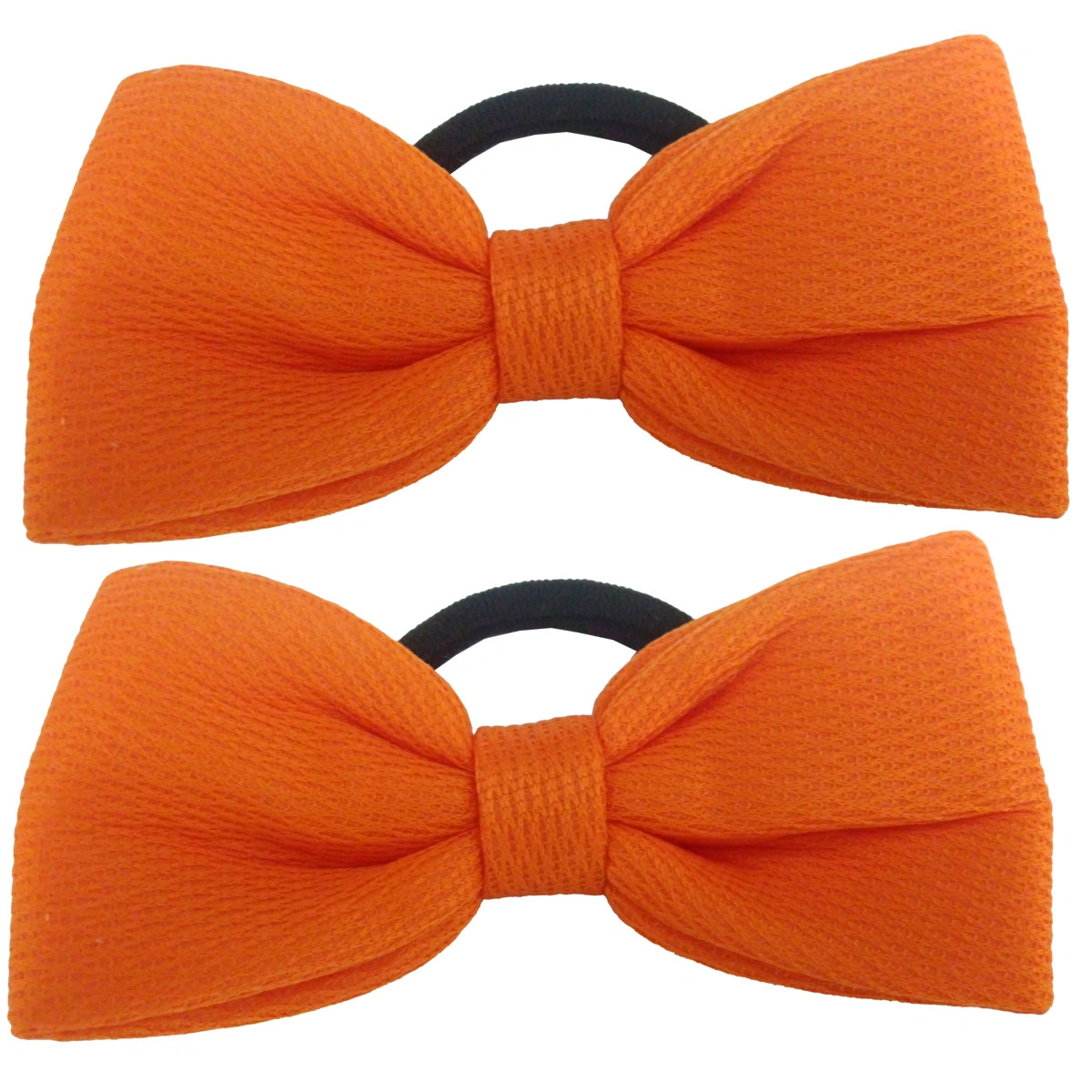 کش مو دوعددی مدل پاپیون رنگ نارنجی