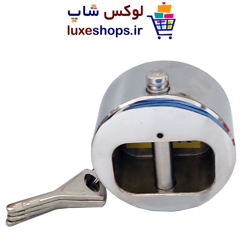 قفل گرد پشت بسته سه قاف ضد اسید کلید سولکس