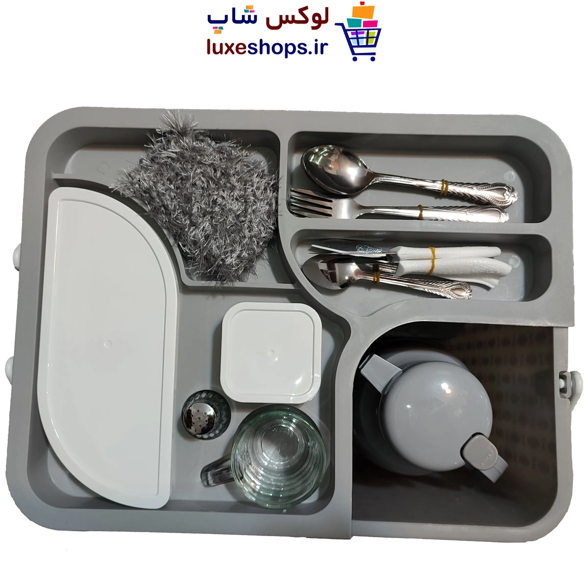 سبد سفری 70 پارچه پونا پلاست استیل مدل p70