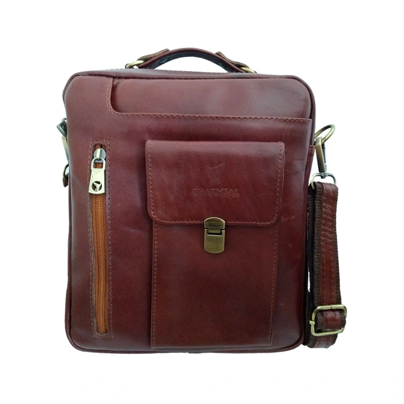کیف دوشی چرم طبیعی گاوی مدل kdg-02