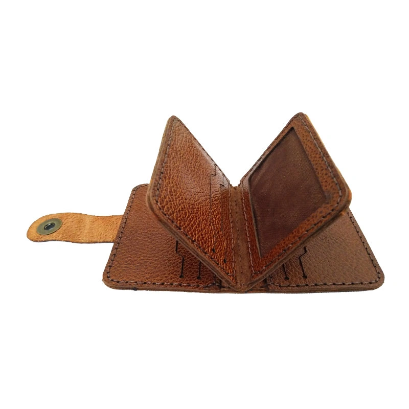 کیف جا کارتی چرم طبیعی گاوی دست دوز مدل kkg-01