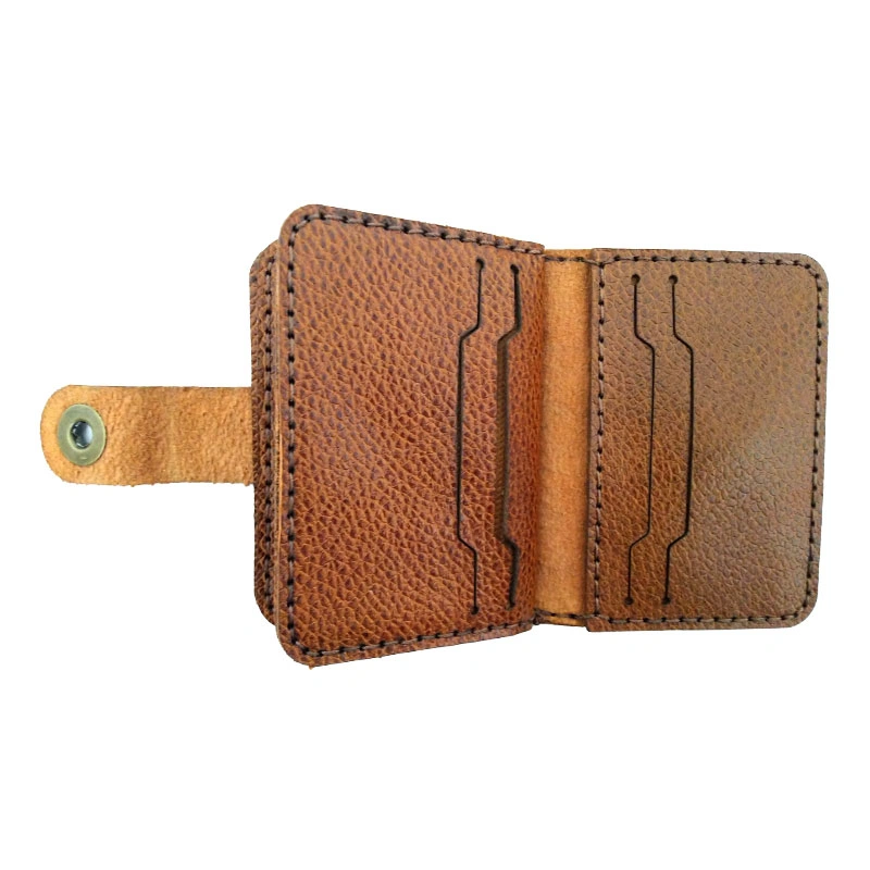 کیف جا کارتی چرم طبیعی گاوی دست دوز مدل kkg-01