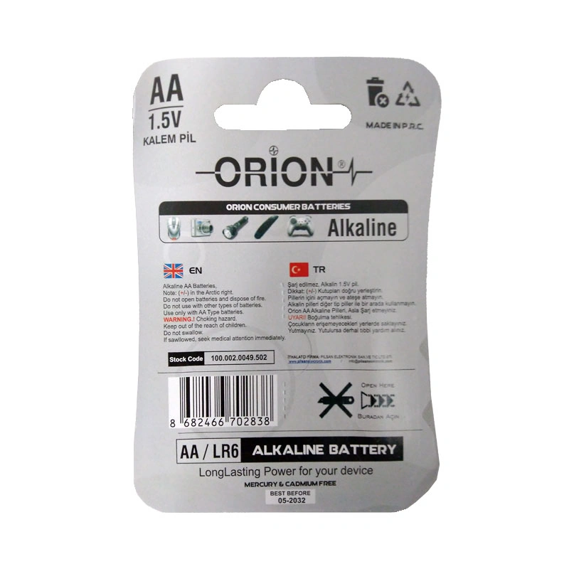 باتری قلمی ORION بسته 2 عددی سایز AA 
