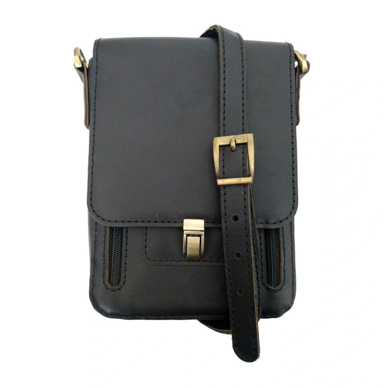 کیف دوشی چرم طبیعی گاوی دست دوز مدل kdg-01