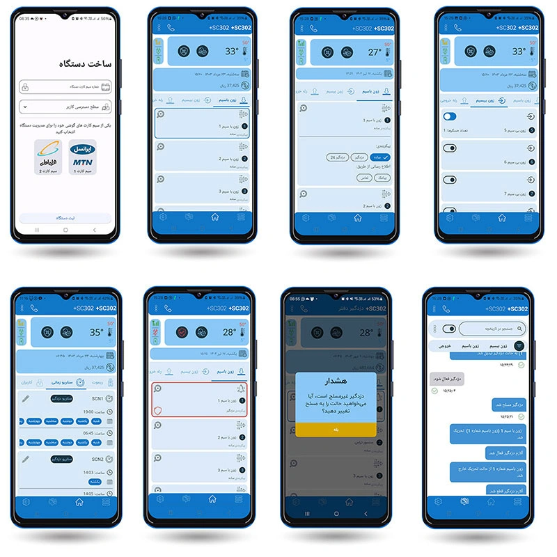 دزدگیر سیمکارتی منزل لگزو مدل SC302PLUS 