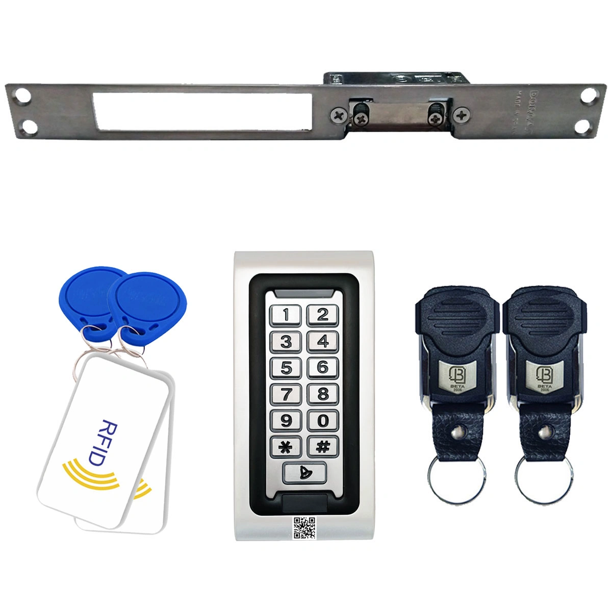 قفل مقابل برقی درب ضدسرقت و معمولی مدل ریموتی و تگ دار بتا کد06