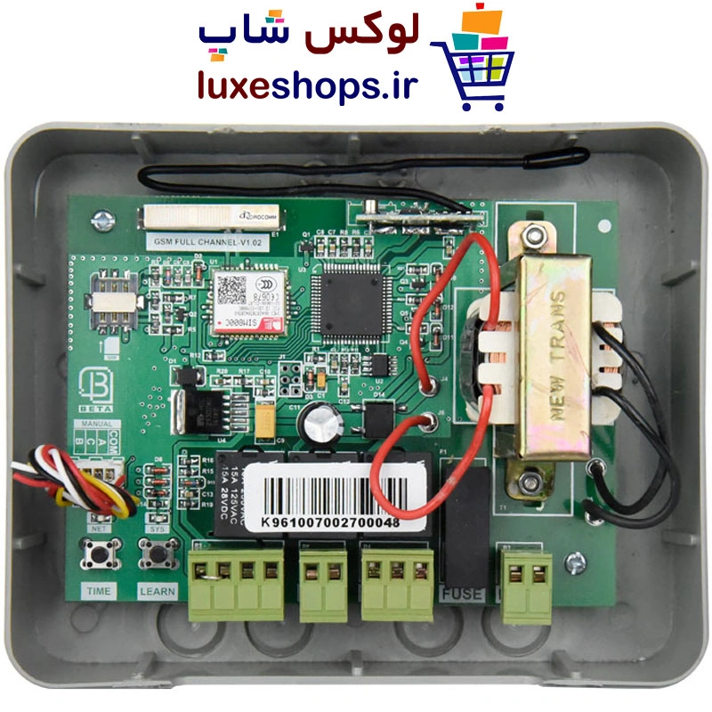 مرکز کنترل رسیور کرکره برقی فول کانال سیم کارتی و ریموتی بتا (ساید و توبلار)