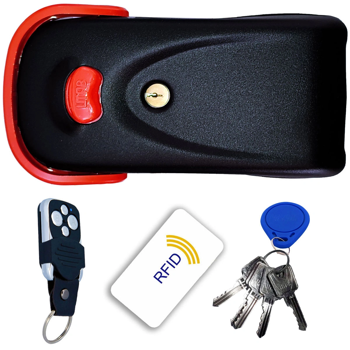 قفل برقی یوتاب 1093 کله گاوی مدل تگ و کارت و ریموتی بتا