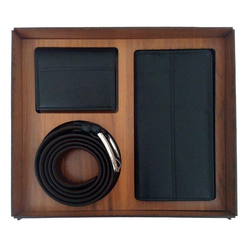 ست کیف پول و موبایل، کمربند و جاکارتی چرم طبیعی گاوی SK-01