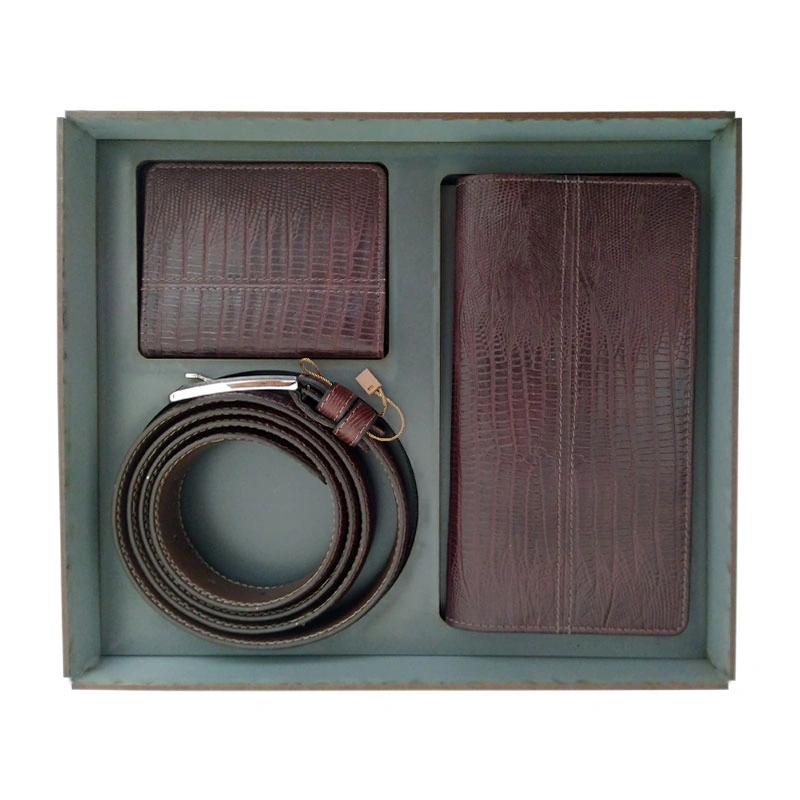 ست چرم طبیعی مردانه SK-04 کیف پول، کمربند، جاکارتی و کیف موبایل چرم گاوی