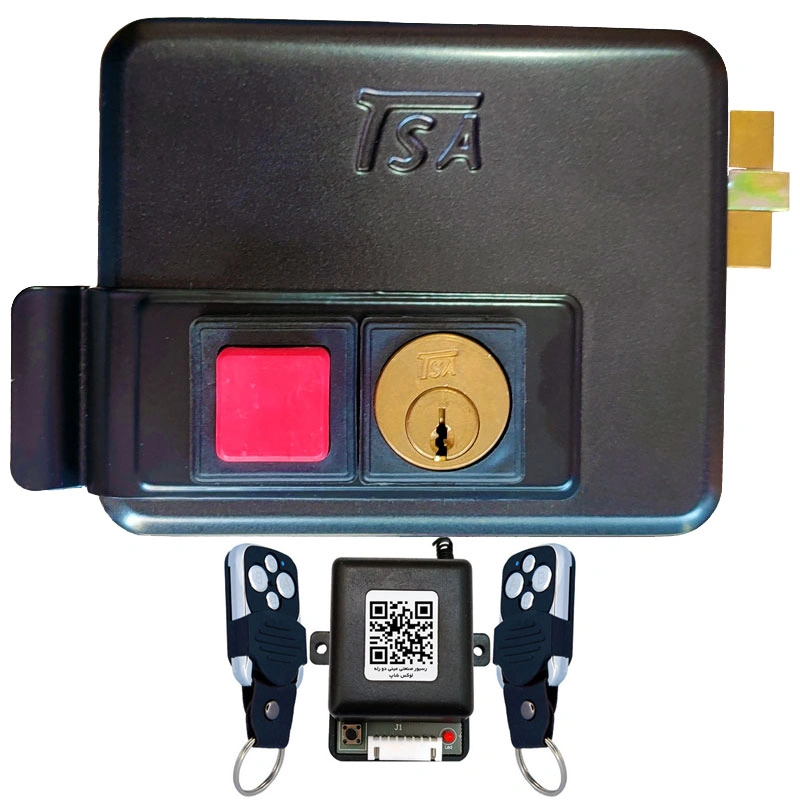 قفل برقی حیاطی تسا TSA مدل 2 ریموت و رسیور صنعتی (5 کلید)