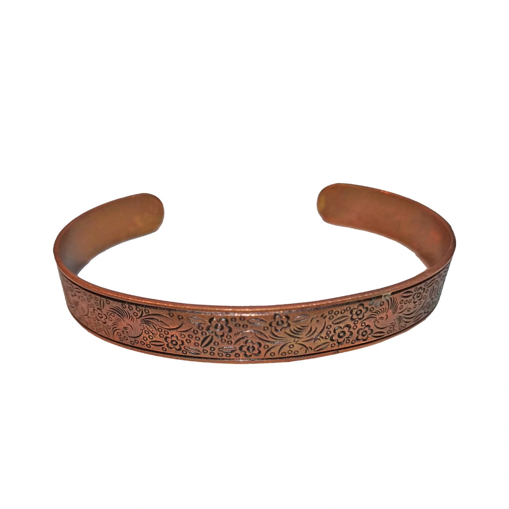 دستبند مسی طرح گل