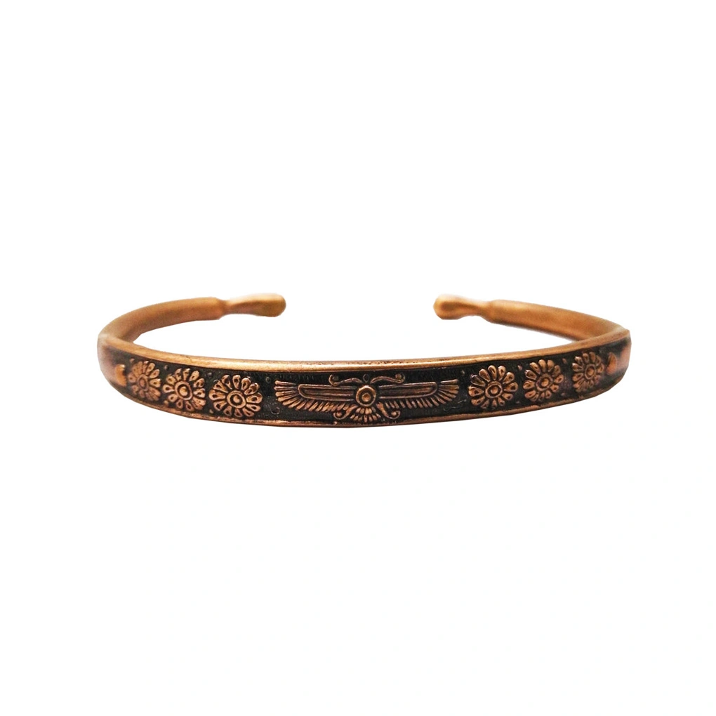 دستبند مسی طرح فروهر