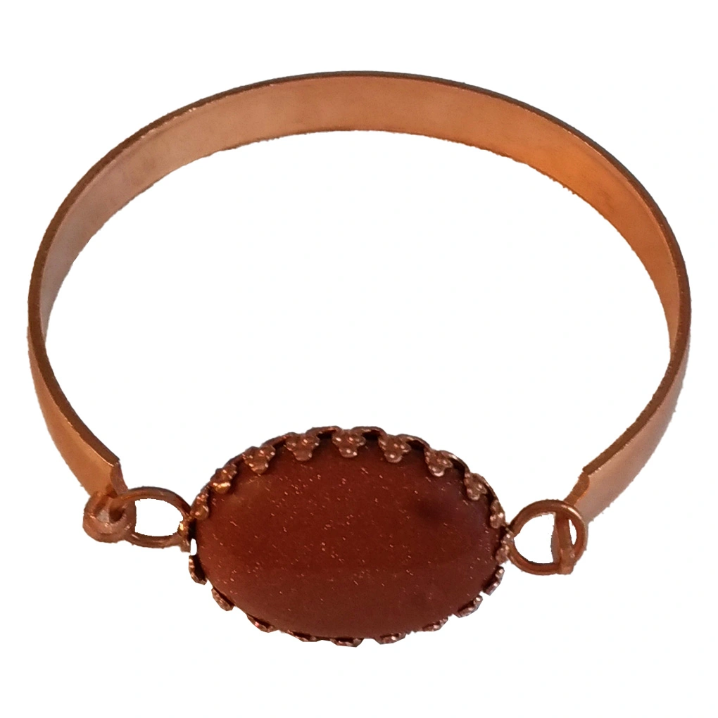 دستبند نگین دار مسی