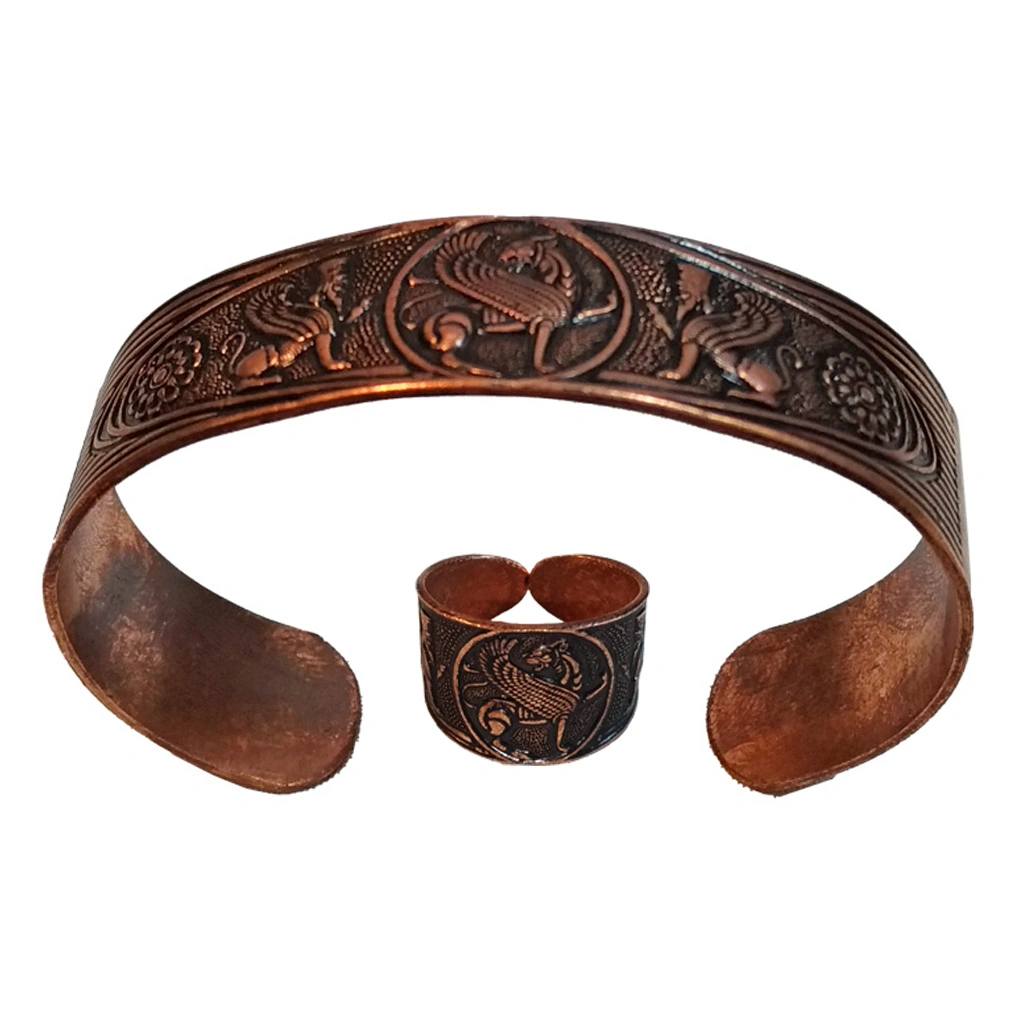 نیم ست مسی طرح گل