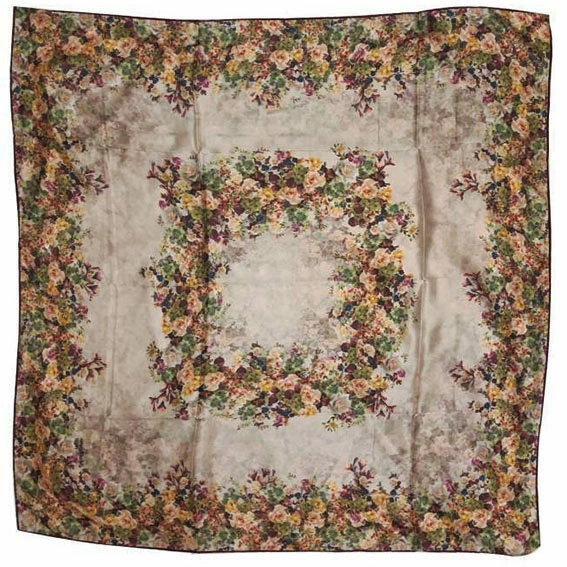 روسری زنانه ابریشم مامی دست دوز میس رسپینا مدل 10