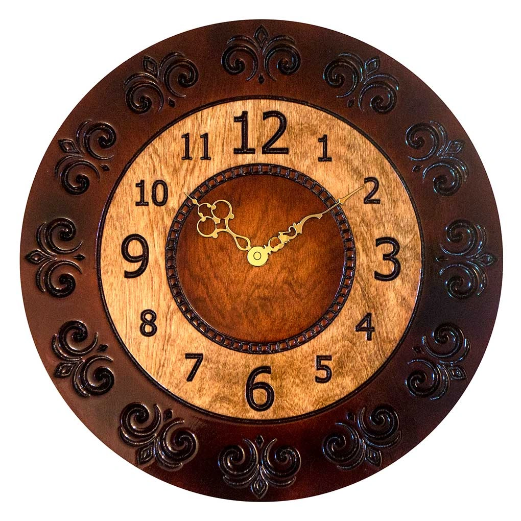 ساعت دیواری چوبی آراوود مدل بل لو