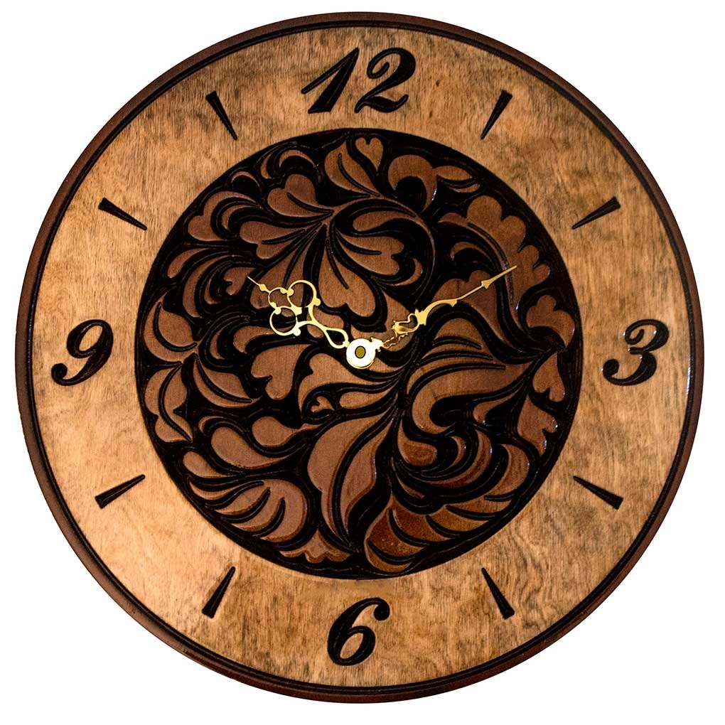 ساعت دیواری چوبی آراوود مدل فیور