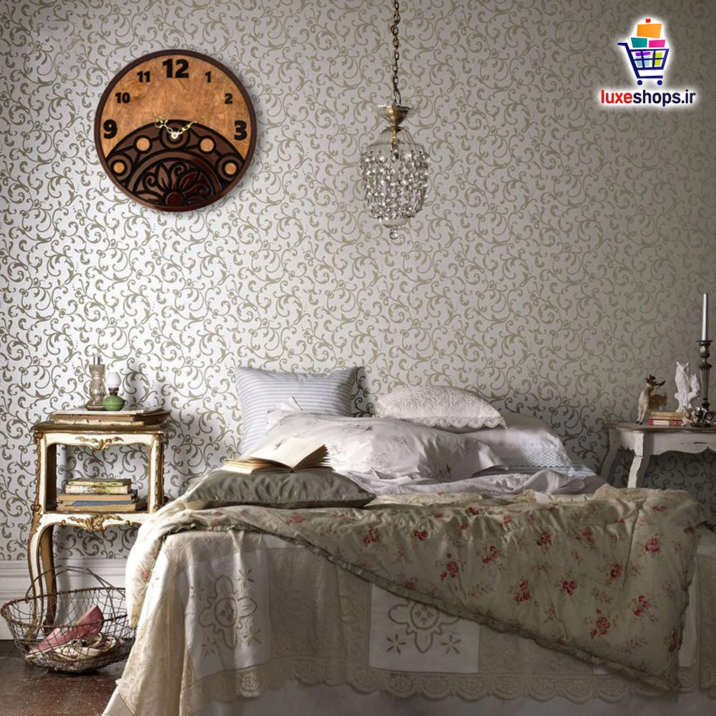 ساعت دیواری چوبی آتلانتیکو قطر 40 