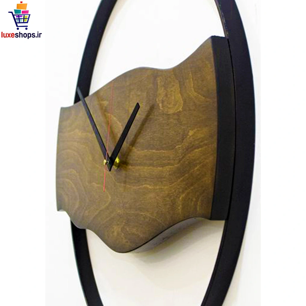 ساعت دیواری چوبی اینداستریال قطر 50