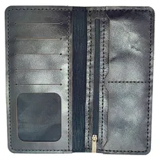 کیف پول و جا موبایلی چرم طبیعی گاوی دست دوز مدل kpg-09