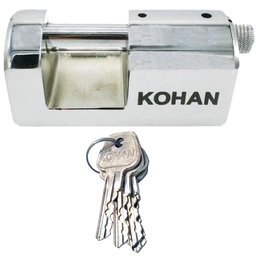 قفل کتابی کهن کلید دو پله