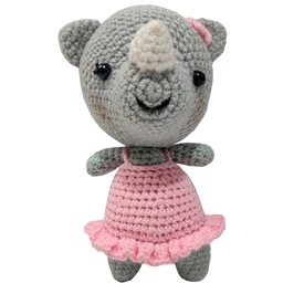 عروسک بافتنی کرگدن