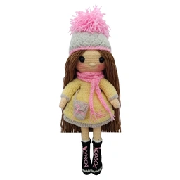 عروسک بافتنی دختر سرما مهربون