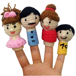 عروسک بافتنی خانواده انگشتی