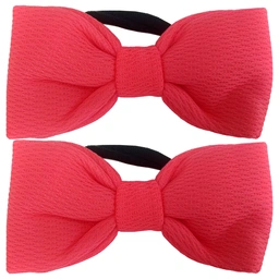 کش مو دو عددی مدل پاپیون رنگ سرخ آبی