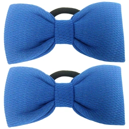 کش مو دوعددی مدل پاپیون رنگ آبی