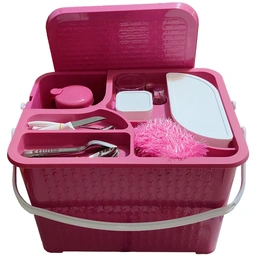 سبد سفری ۷۰ پارچه پونا پلاست مدل p70 ظروف استیل