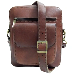 کیف دوشی چرم طبیعی گاوی دست دوز مدل kdg-06 