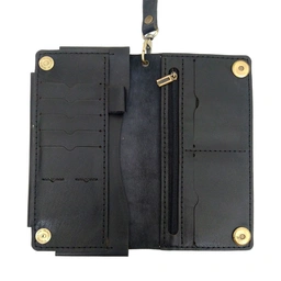 کیف پول و جاموبایلی چرم طبیعی دست دوز مدل kpg-06  