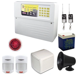 پکیج دزدگیر اماکن بتا Z7-GSM به همراه 2 عدد چشمی، باطری، آژیر، بلندگو و کاور بلندگو