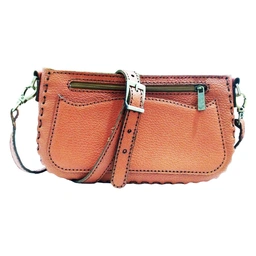 کیف دوشی چرم طبیعی گاوی دست دوز مدل kdg-08