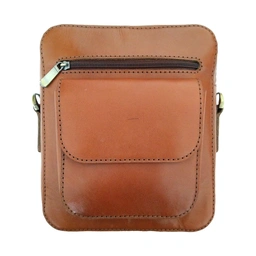 کیف دوشی چرم طبیعی گاوی دست دوز مدل kdg-17 