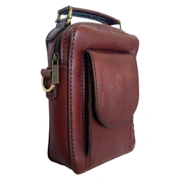 کیف دوشی چرم طبیعی گاوی مدل KDG-31 | چرم ضخیم + یراق درجه‌یک